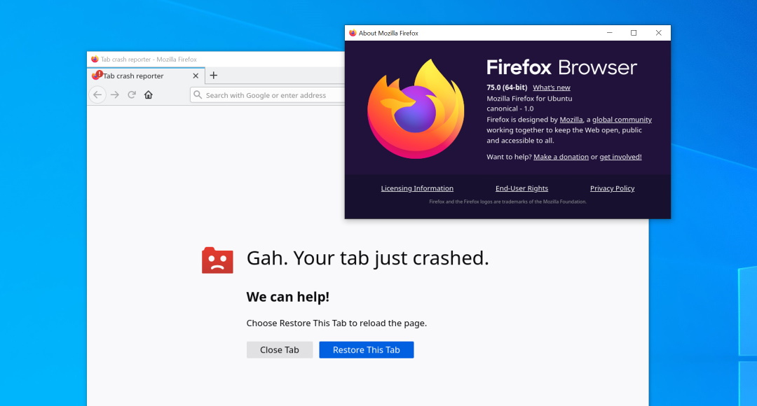 Firefox Tabs Are Crashing In Wsl Now What X410 Dev